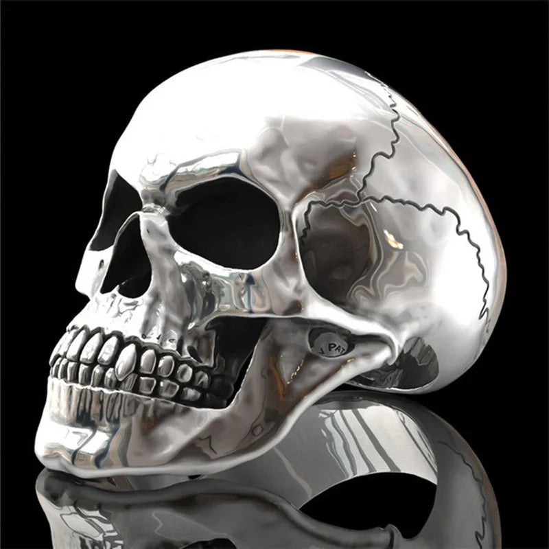 Gothic Skull Head Ring Band