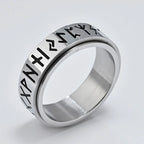 Anillo Vikingo para Hombre Anti-Estrés Giratorio plata