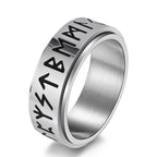 Anillo Vikingo para Hombre Anti-Estrés Giratorio plata
