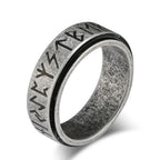 Anillo Vikingo para Hombre Anti-Estrés Giratorio gris