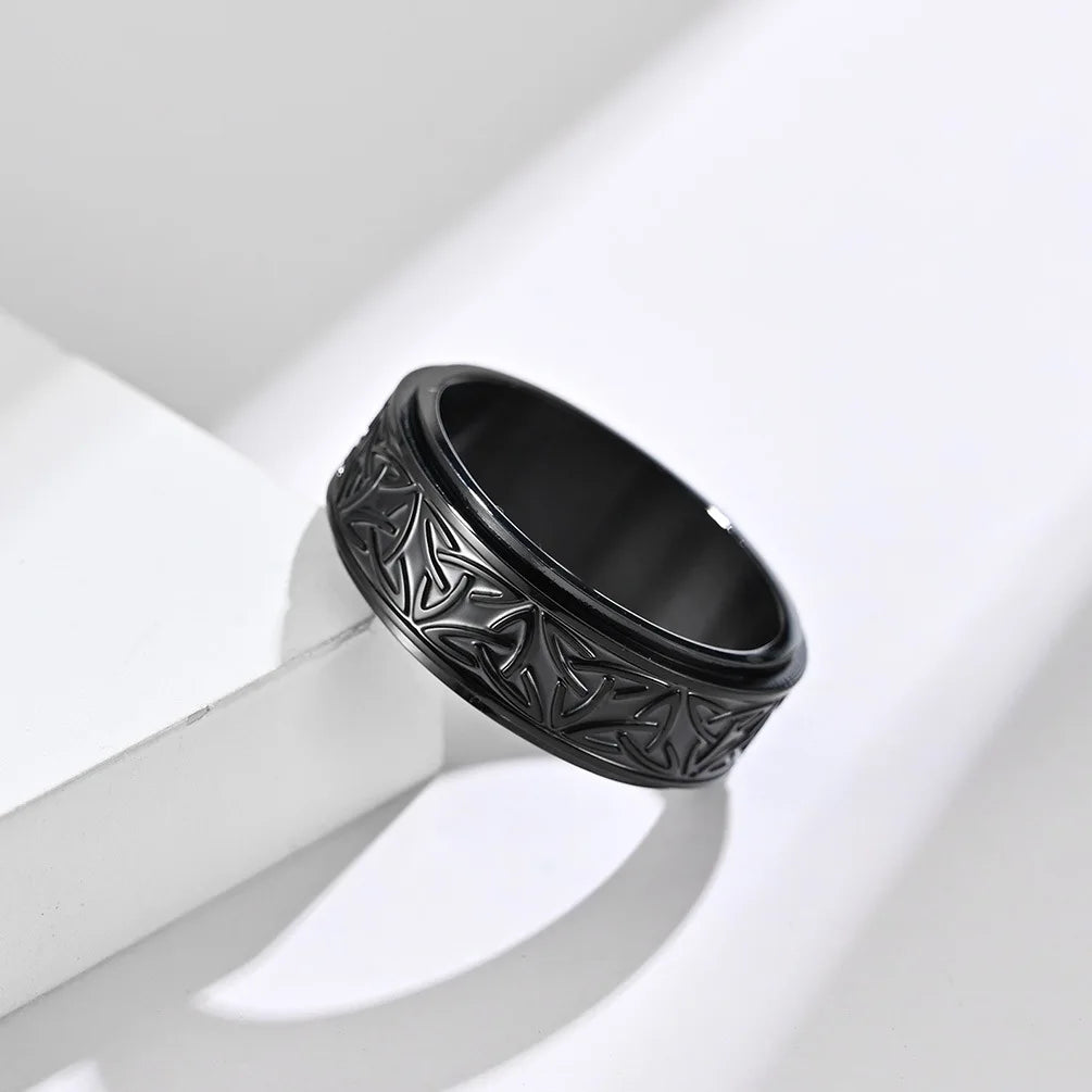 Viking Anti-Stress Ring for Men and Women Black