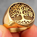 Anillo Árbol de la Vida para Hombre en oro