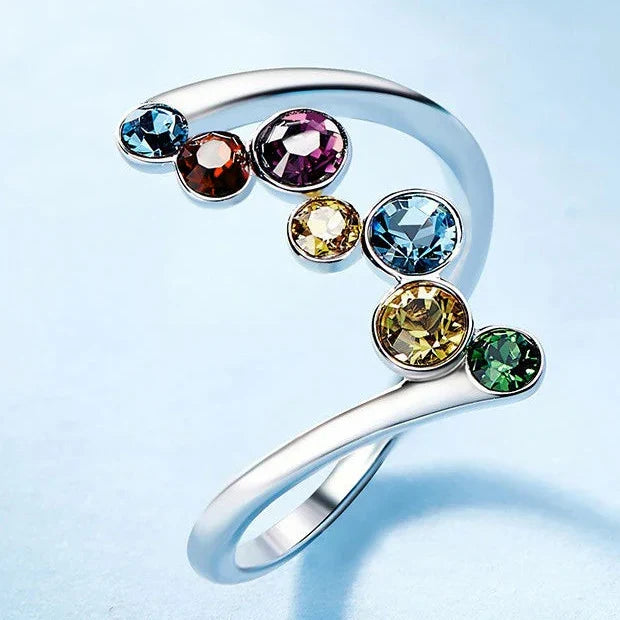 Anillo arcoíris asimétrico 