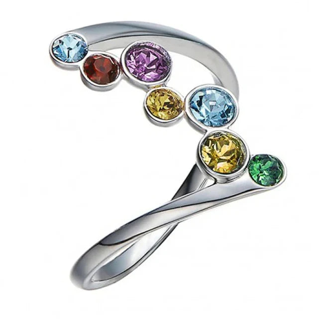 Anillo arcoíris asimétrico 