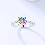 Anillo arcoíris flor 