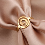 Anillo de diseño en espiral para mujer 