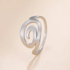 Anillo de diseño en espiral para mujer 