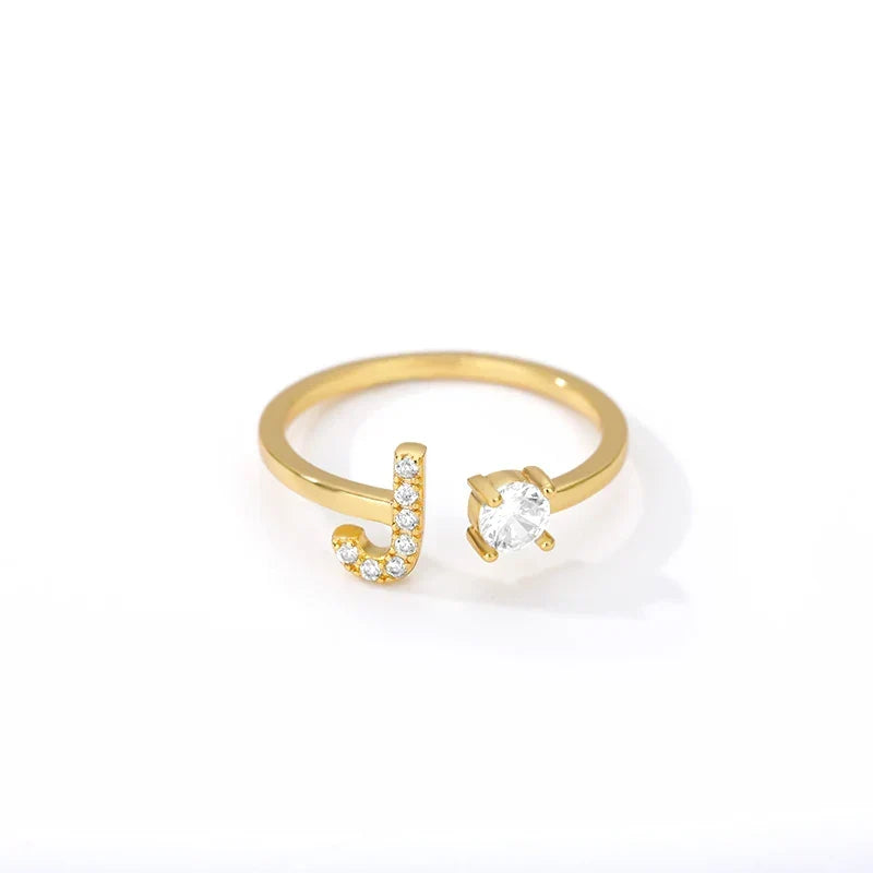 Bague personnalisée avec initiale j