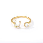 Bague personnalisée avec initiale u