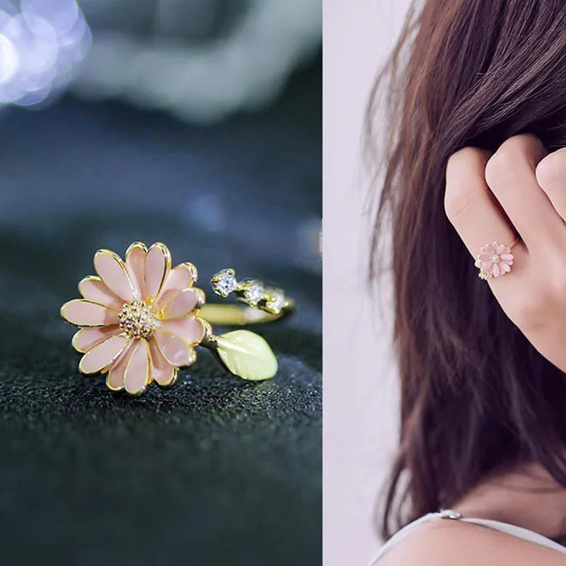 Bague avec Jolie Fleur de Marguerite