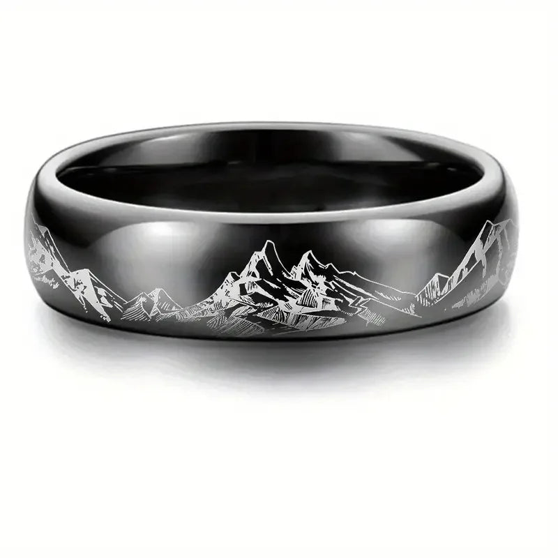 Men's Black Mountain Ring