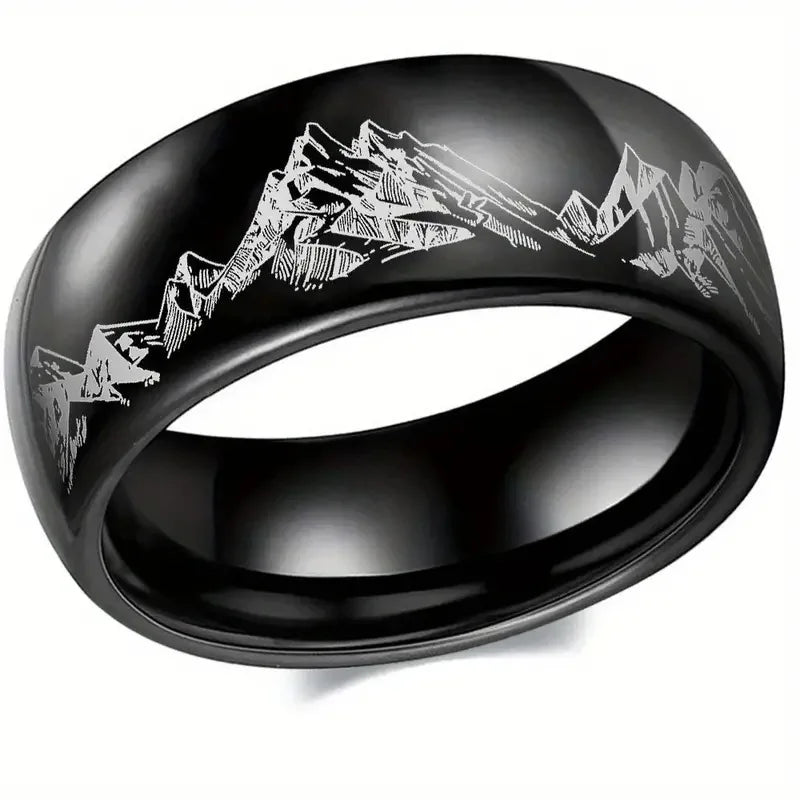 Men's Black Mountain Ring