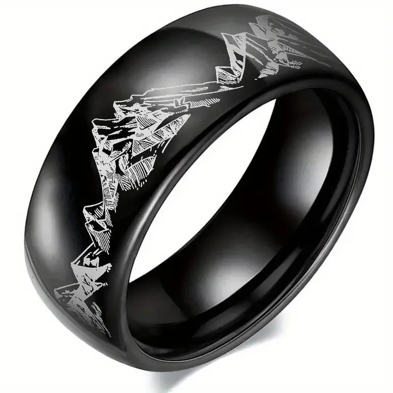 Men's Black Mountain Ring