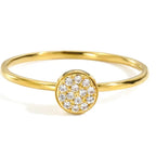 Ring with small round birthstones for women