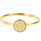 Ring with small round birthstones for women