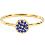Ring with small round birthstones for women