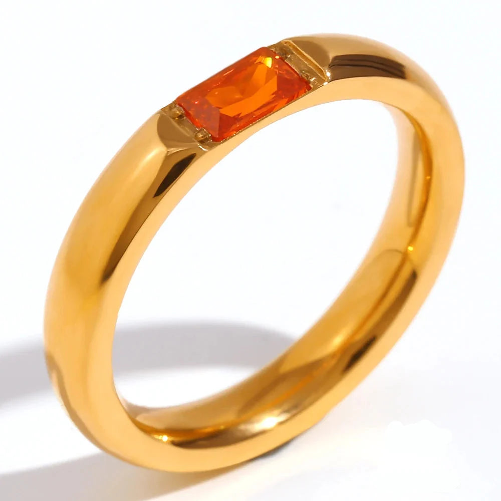 Bague avec pierre de naissance sertie pour femme juillet 