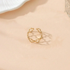 Bague avec Trèfles à 4 Feuilles Porte Bonheur or