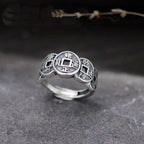 Tibetan Buddhist Ring Men Women Signet Ring Silver Band