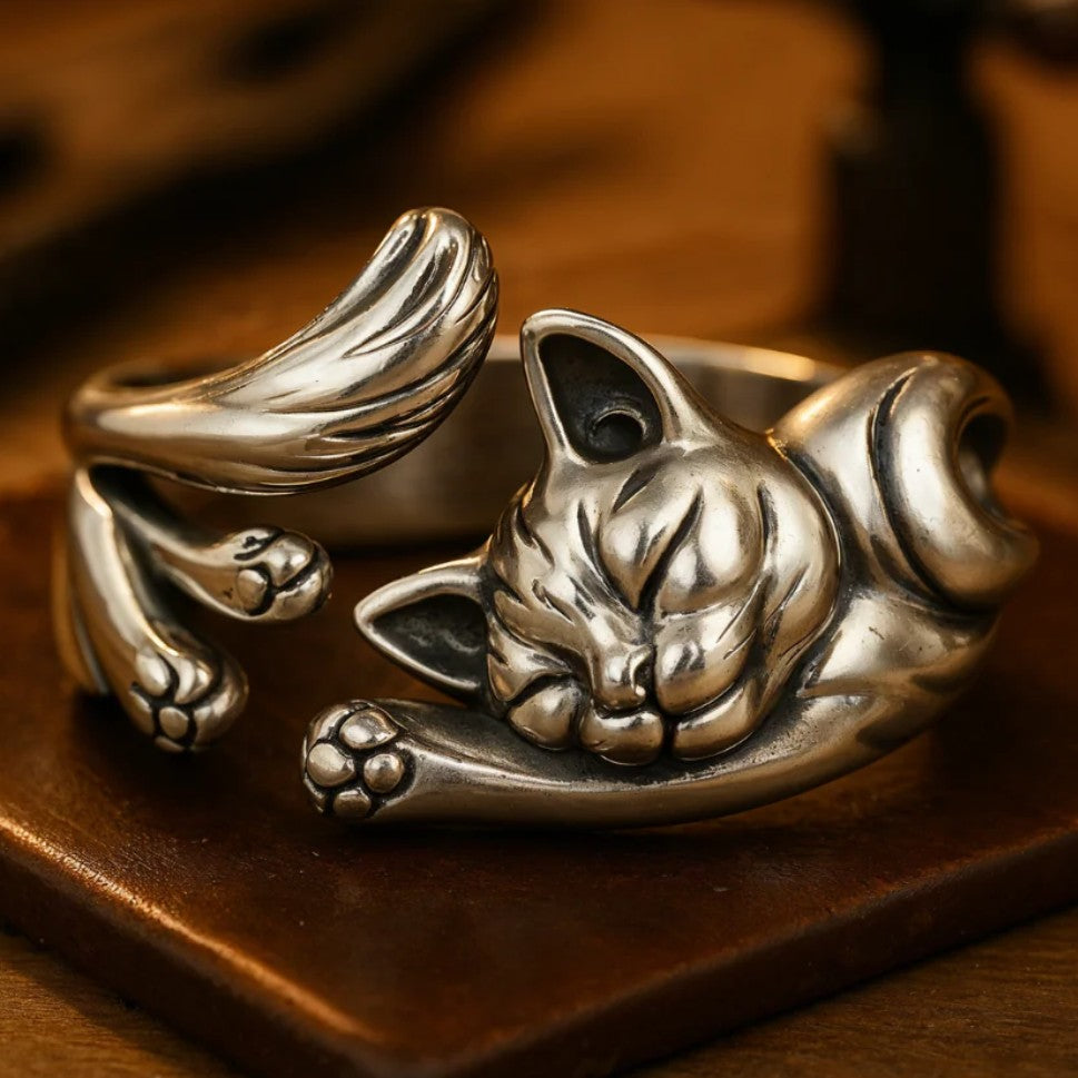 Bague Chat Qui Dort