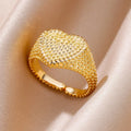 Bague Coeur Anneau Femme Or