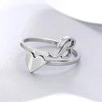 Bague Cœur Initiale Argent B