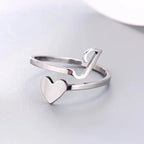 Bague Cœur Initiale Argent J