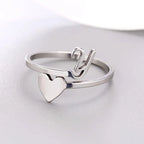 Bague Cœur Initiale Argent Y
