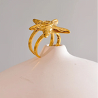Bague coquillage étoile de mer dorée pour femme