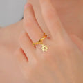 Design ring with the Star of David, a Jewish symbol 