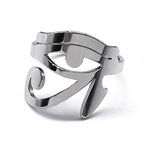 Anillo Egipto Ojo de Horus Oudjat Brujería plata