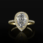 Bague en Zircon Goutte d'Eau or