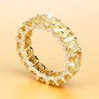 Full-circle shiny zircon ring