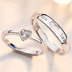 Endless Love Silver and Diamond Ring (Set of 2)