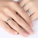 Endless Love Silver and Diamond Ring (Set of 2)