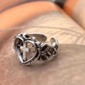 Women's Silver Christian Cross Ring 