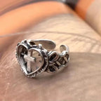 Women's Silver Christian Cross Ring 