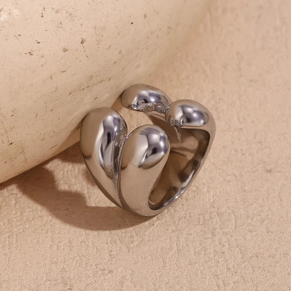 Original Ring Water Drop Band Silver