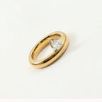 Fine Water Drop Band Ring with Zircon Pearl 1