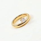 Fine Water Drop Band Ring with Zircon Pearl 2