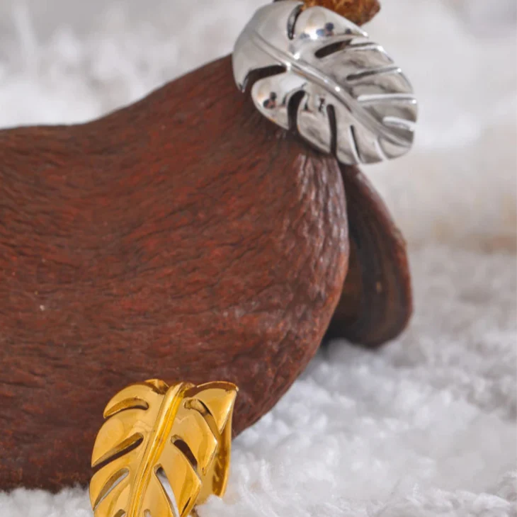 Palm Leaf Silver Ring