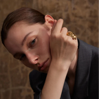 Palm Leaf Gold Ring