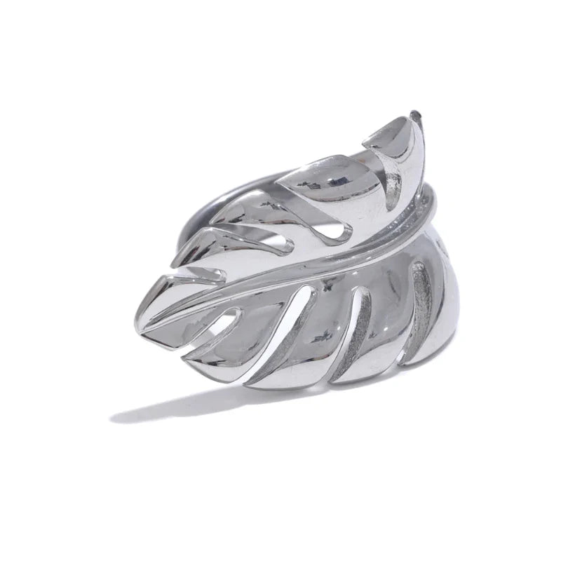 Palm Leaf Silver Ring