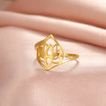 Lotus Flower Gold Ring