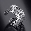 Anillo Flor de la Vida Mujer Anillo Mandala plata
