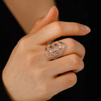 Anillo Semilla de la Vida Mujer Plata
