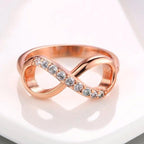 Infinity Ring in Rose Gold Color