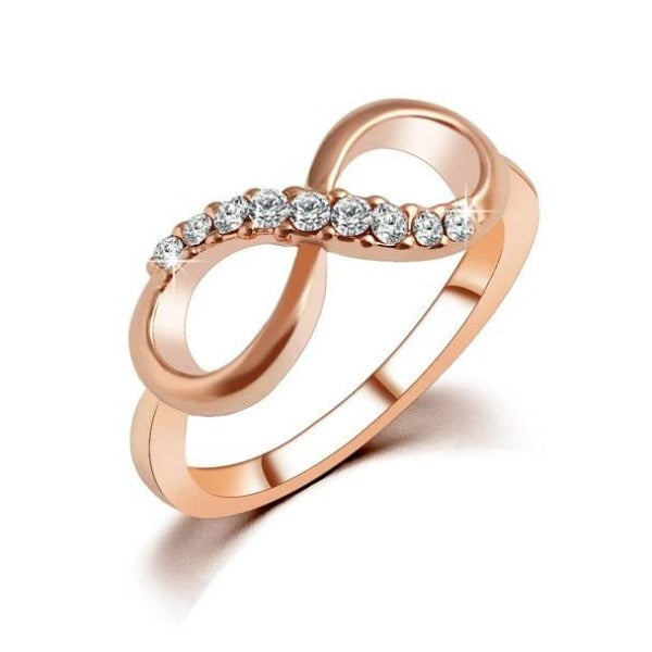 Infinity Rose Gold Ring for Women