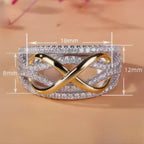 Infinity Gold & Diamond Ring for Women