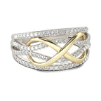 Infinity Gold & Diamond Ring for Women